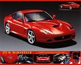 Ferrari 575 HIGH QUALITY CANVAS Print With Light Added BRUSHSTROKES Unknown 20x16