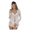 Escante Women's Cherie Long Sleeved Mesh Sleep Shirt and Matching Lace G String