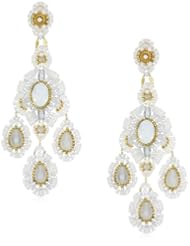 Miguel Ases Opalite Quartz Chandelier Drop Earrings