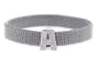 Diamond Clip On Initial letter "A" with Stretch Mesh Bracelet
