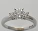 14k White Gold Three Stone Engagement Ring