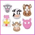 Assorted Foam Farm Animal Masks (12 pcs)