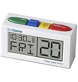 New Medcenter Talking White Alarm Clock with Easy Set Clock W/AC Adapter