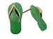 Green Jade Flip-Flop Simple-Strap Sandal Earrings, 14k Gold