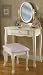 Powell Off-White Vanity and Bench Set Image
