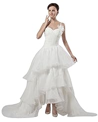 A-line Sweetheart Lace Dropped   Waistline Floor Length One Shoulder Organza  Dress