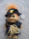 Russ Berrie Witch Troll, with Orange Hair