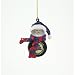 SC Sports Columbus Blue Jackets Striped Snowman Puck Ornament 2-pack