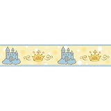 Imperial Disney Home Princess Castle and Tiara Border, 4.25-Inch Wide
