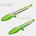 Food Tongs Set Stainless Steel Silicone Kitchen Tongs with Elevated Stand Non-Stick Barbecue (BBQ) Tong 12