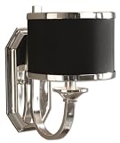 Uttermost 22442 Tuxedo Wall Sconce, Silver Plated Finish
