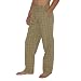 Mens Roots Cotton Plaid Thermal Sleepwear / Pajama Pants - Khaki