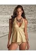 Newport News Lustrous 2-piece halter suit