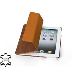 StilGut Couverture Case Tasche aus feinstem Leder f�r Apple iPad 2 mit Smart-Cover Funktion in cognac (Vintage Leder)
