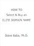 How to Select & Buy an Elite Domain Name