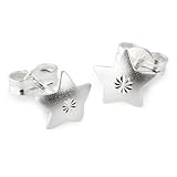 SilberDream earring star 925 Sterling Silver SDO502