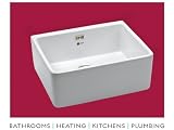 Carron Belfast 100 Ceramic White Kitchen Sink Single Bowl