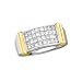 14K Two Tone Gold 1 ct. 4 Row Princess Cut Diamond Ring