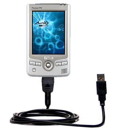 Classic Straight USB Cable for the Mio 558 with Power Hot Sync and Charge capabilities - uses Gomadic TipExchange Technology