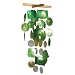 Asli Arts Large 19 Inch Capiz Shell Chime, Green Combo