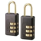 Master Lock 646T Set-Your-Own Combination Luggage Lock, 13/16-Inch, 2-Pack