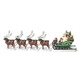 Department 56 North Pole Sleigh and Eight Tiny Reindeer