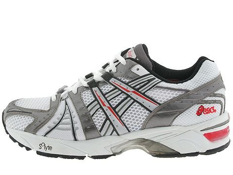 ASICS White/Silver Evolution II Running Shoe