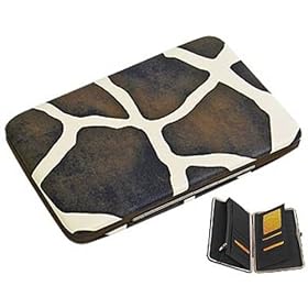 Flat Opera Style Giraffe Print Checkbook Wallet - by Eliebags