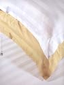 Luxury Wrinkle Free Egyptian Cotton Blend 300tc Sheet Deep Pocket Sheet Set-3cm Stripe;single Ply