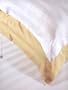 Luxury Wrinkle Free Egyptian Cotton Blend 300tc Sheet Deep Pocket Sheet Set-sateen Stripe; Queen, White