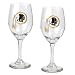 Washington Redskins 2-Piece Wine Glass Set  (Primary Logo)