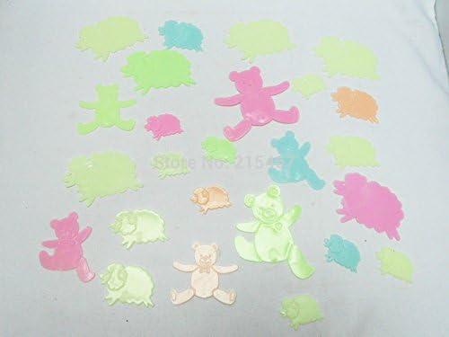 25piecs colourful noctilucent Home Wall Glow In The Dark sheep&bear Stickers Decal decor Baby Kids Bedroom Gift Nursery Room