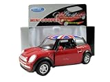 New Style Mini Cooper Model Made of Die Cast Metal and Plastic Parts, Pull Back & Go Action, Dark Red