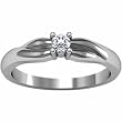Platinum Solitaire Diamond Ring - 0.10 Ct.