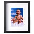 Metro Portrait Frame - Black (5x7" matted)