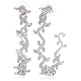 yellow stone drop earrings CZ by Kenneth Jay Lane C