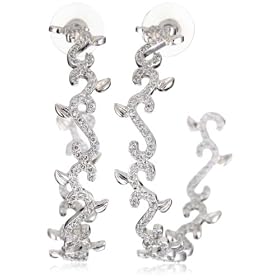 yellow stone drop earrings CZ by Kenneth Jay Lane Classic CZ 
