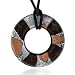 Pugster Murano Glass Chocolate Round Pendant Necklaces