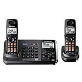 NEW Panasonic Panasonic KX-TG9382T Cordless 2xPhone Line(s)-Black Channel-60(DECT) 79 (Bluetooth)