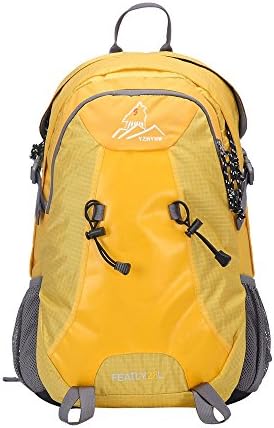 YZHYHM Multicolour Nylon 28L Outdoor Casual Backpack Daypack For Men and Women Travel CampingHiking (Yellow)