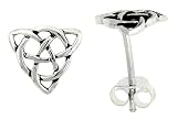 Handcrafted Celtic- Celtic Knot Stud Earrings, Tiny 1/4" (7 mm) Sterling Silver
