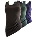 HERMKO 1325 Damen Longshirt in verschiedenen Trend-Farben auch in �bergr��e aus 100% europ�ischer Baumwolle l�ngeres Shirt f�r dr�ber und drunter, Tank Top f�r ladies aus EU-Cotton, direkt vom Hersteller aus Deutschland, extra lange