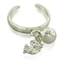 Sterling Silver Teddy Bear Charm Bell Toe Ring
