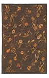 The American Home Rug Company Garden Flowers 3' 6 x 5' 6 brown Area Rug