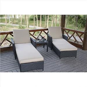 Brazilia 3 Piece Chaise Lounge Set by