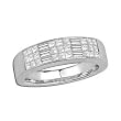 14K White Gold Diamond Band - 0.81 Ct.