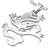 The Stainless Steel Jewellery Shop – Stainless Steel Dragon Chinese Zodiac Pendant with Chain