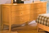 Le Nouvel Art Small Double Dresser w/ Wooden Knobs Collector's Cherry