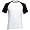 Fruit of the Loom Baseball T-Shirt - White / Black Small