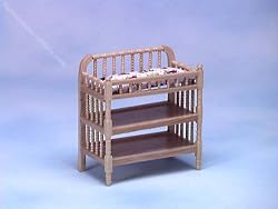 Miniature Oak Changing Table with Pad